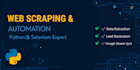 do python web scraping, data extraction and selenium automation