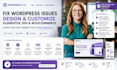 fix wordpress issues design elementor custom site divi woocommerce expert help
