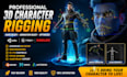 rig and animate 3d character for games