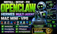 install setup fix openclaw hermes ai multi agent bot on mac mini vps docker n8n