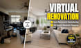 do virtual renovation, decluttering, and virtual staging for real estate