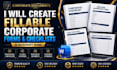 create fillable corporate forms and checklists  in microsoft word