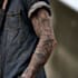 create sleeve tattoo design in geometric style