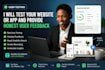 do user testing, usability testing and QA testing for website and mobile