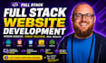 do ai software development, full stack website , front end backend developer