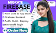 fix firebase, migrate firebase, claude ai development, app backend nodejs