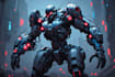 create robots of futuristic mecha concept art