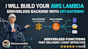 build AWS lambda serverless backend with API gateway and sns
