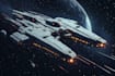 create gorgeous a spaceship, sci fi vehicles illustration