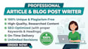 do high quality article writing and blog posts