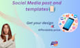 design  custom canva templates for social media post