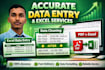 do expert data entry and copy paste work