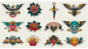 create custom traditional tattoo logo designs
