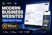 design and develop a modern responsive business website using react and nextjs