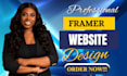 design a responsive framer landing page or framer website as your website design