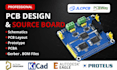 design custom multilayer pcb layout, schematic, gerber, bom in kicad and altium