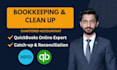 do quickbooks online bookkeeping, qbo cleanup, and bank reconciliation
