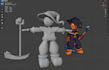 do 3d character modelling on blender