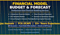 build a financial model, business valuation, budget, or forecast in excel