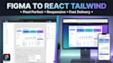 convert figma to react tailwind responsive website