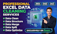 clean, structure, merge, split, and optimize your excel data