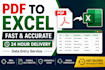 convert PDF, invoices and bank statements into excel