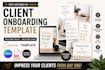 design client onboarding template, welcome packet canva kit
