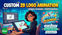create smooth custom 2d logo animation