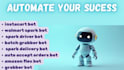 build instacart bot, spark driver bot, batch grabber bot, walmart spark bot