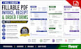 create fillable PDF invoice receipt and order forms with auto calculation