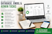 do database management and professional email communication