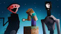 create a high quality horror minecraft thumbnail