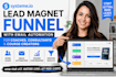 build a systeme io lead magnet funnel with email automation
