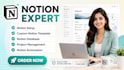 create a custom notion template, dashboard and workspace notion