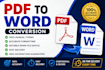 convert PDF to word manually and accurately