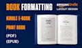 do book formatting, book layout design, kindle ebook format