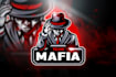create a dark and powerful mafia logo with custom concept