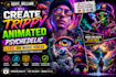 create trippy animated psychedelic lyric and music videos