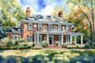 create a watercolor house portrait or buildings