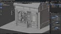 create a 3d environment model and buildings in blender