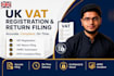 do your UK vat registration and vat return filing with hmrc
