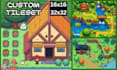 do custom pixel art tileset for rpgs, topdown, 2d game assets, character design