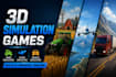 do 3d simulation game, farm simulation, flight and vehicle sim game