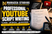 write a professional youtube script with research and storytelling