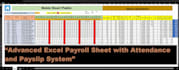 create excel payroll sheet with attendance and payslip