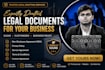 draft nda, privacy policy and legal agreements