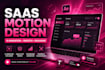 create saas dasboard and UI motion graphics animation