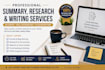 provide accurate research and concise summaries on any topic