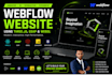 do animated 3d interactive futuristic webflow website using threejs gsap webgl