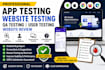 do app testing website testing qa testing user testing website review